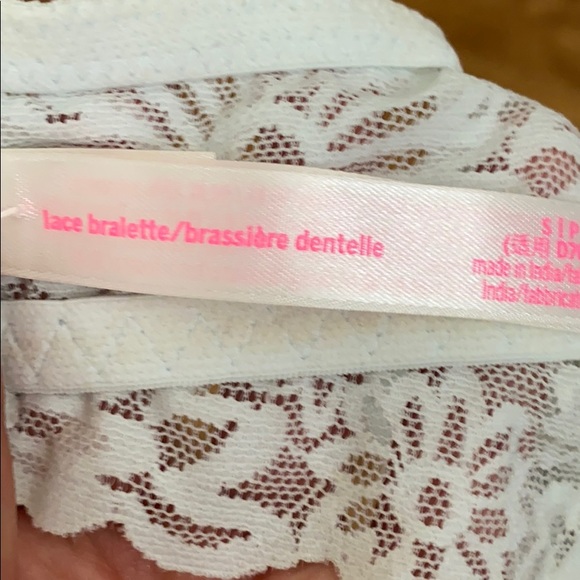 PINK by Victoria’s Secret lace blue halter bralette small - Picture 8 of 8